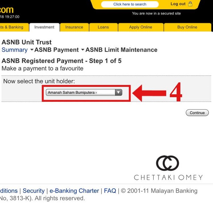 Simpan duit ASB melalui maybank2u