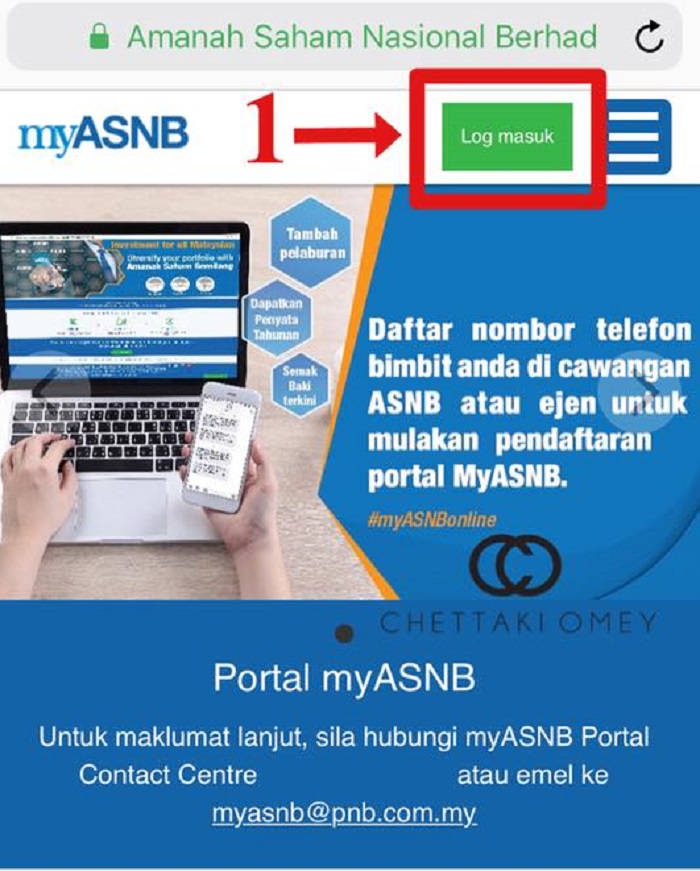 Paparan langkah-langkah untuk simpan duit ASB menerusi platform MyASNB.