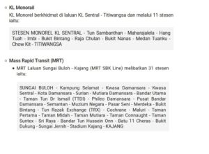 laluan monorel dan MRT