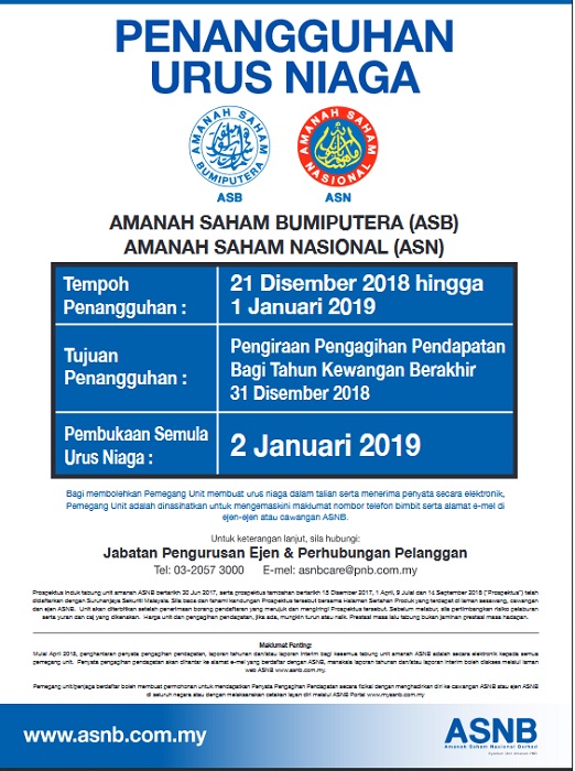 Imej grafik berkaitan pengumuman dividen ASB 2018 oleh ASNB