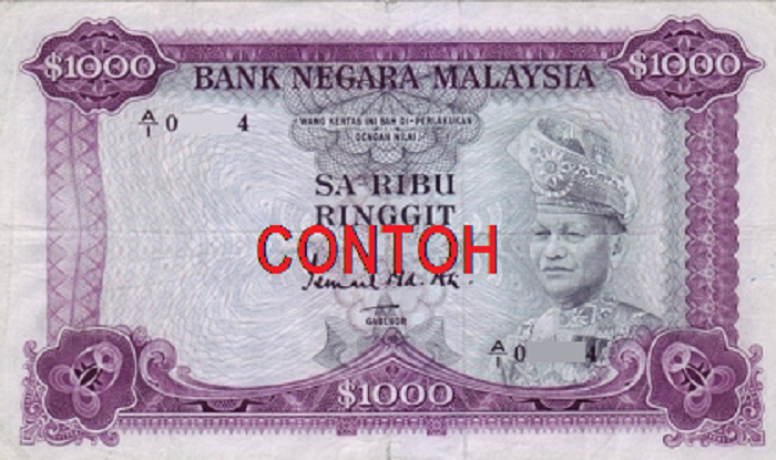 Wang kertas RM1000