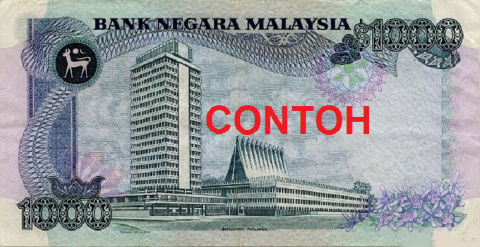 Wang kertas RM1000siri 5belakang