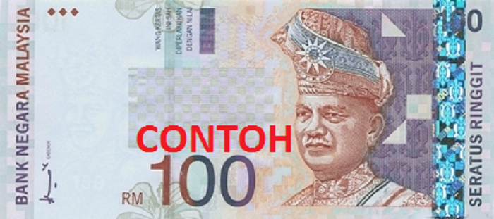 Wang kertas RM100siri 8