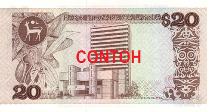 Wang kertas RM20siri 5belakang