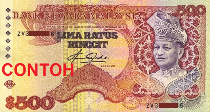 Wang kertas RM500siri 5