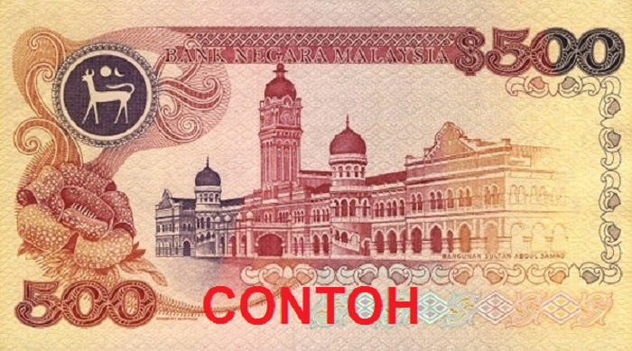 Wang kertas RM500siri 5belakang
