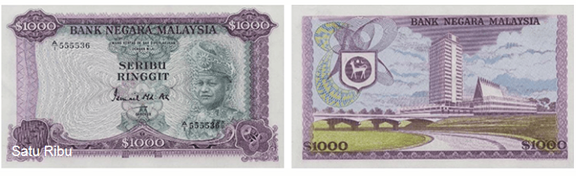 Koleksi wang kertas dan duit syiling Malaysia lama berserta sejarah evolusinya.