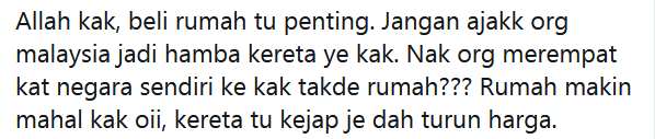 Ilustrasi menyokong pembelian rumah sebelum kereta