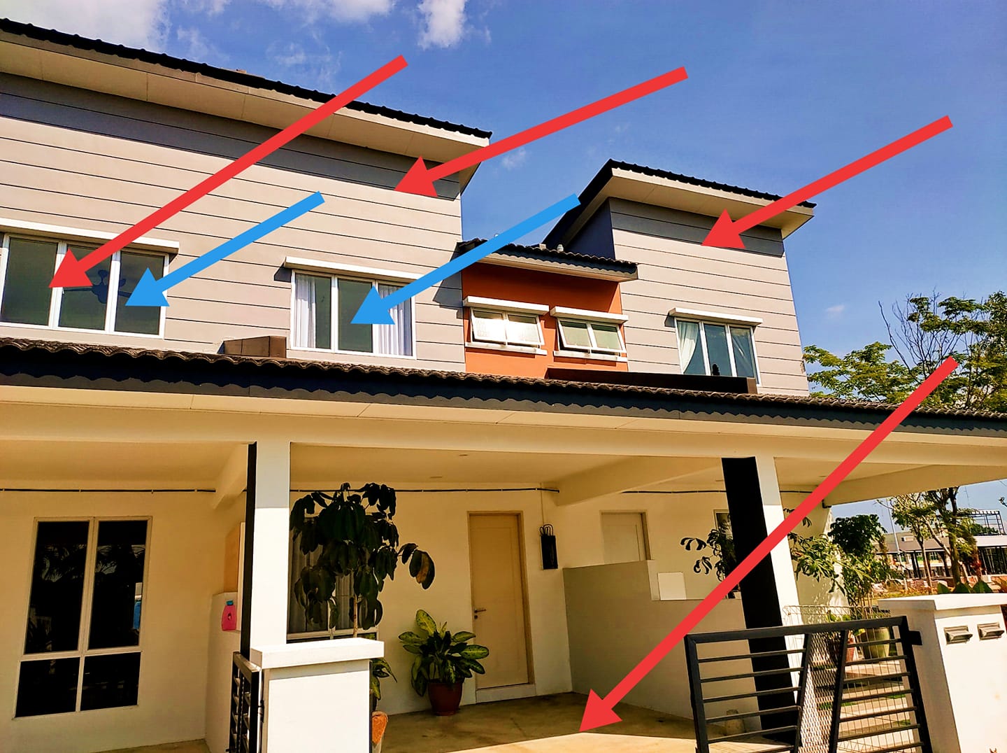 Imej rumah contoh yang dihias menarik oleh pemaju untuk menarik pembeli.