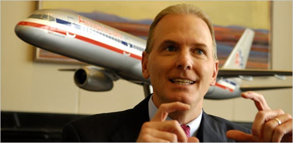 Gambar latar belakang artikel biodata Gerard J. Arpey, tokoh ekonomi dan bekas CEO American Airlines.