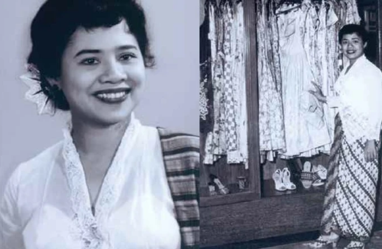 Potret Tengku Noor Zakiah memakai baju kebangsaan.