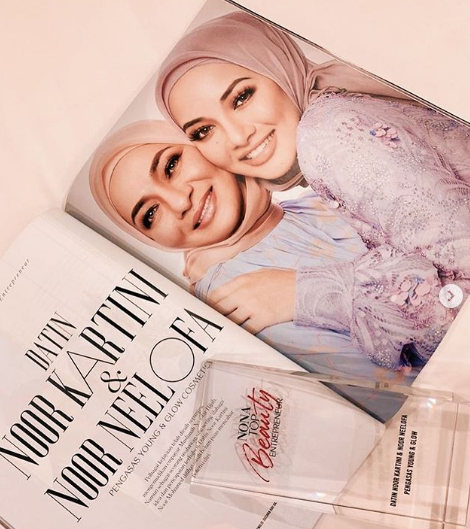 Potret Neelofa semasa aktiviti perniagaan awal beliau