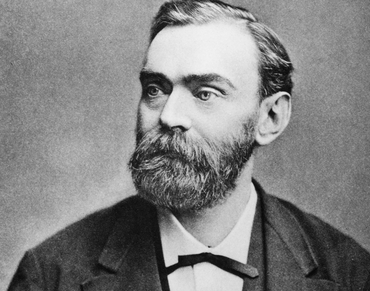 Imej Alfred Nobel, saintis dan pengasas Anugerah Nobel.