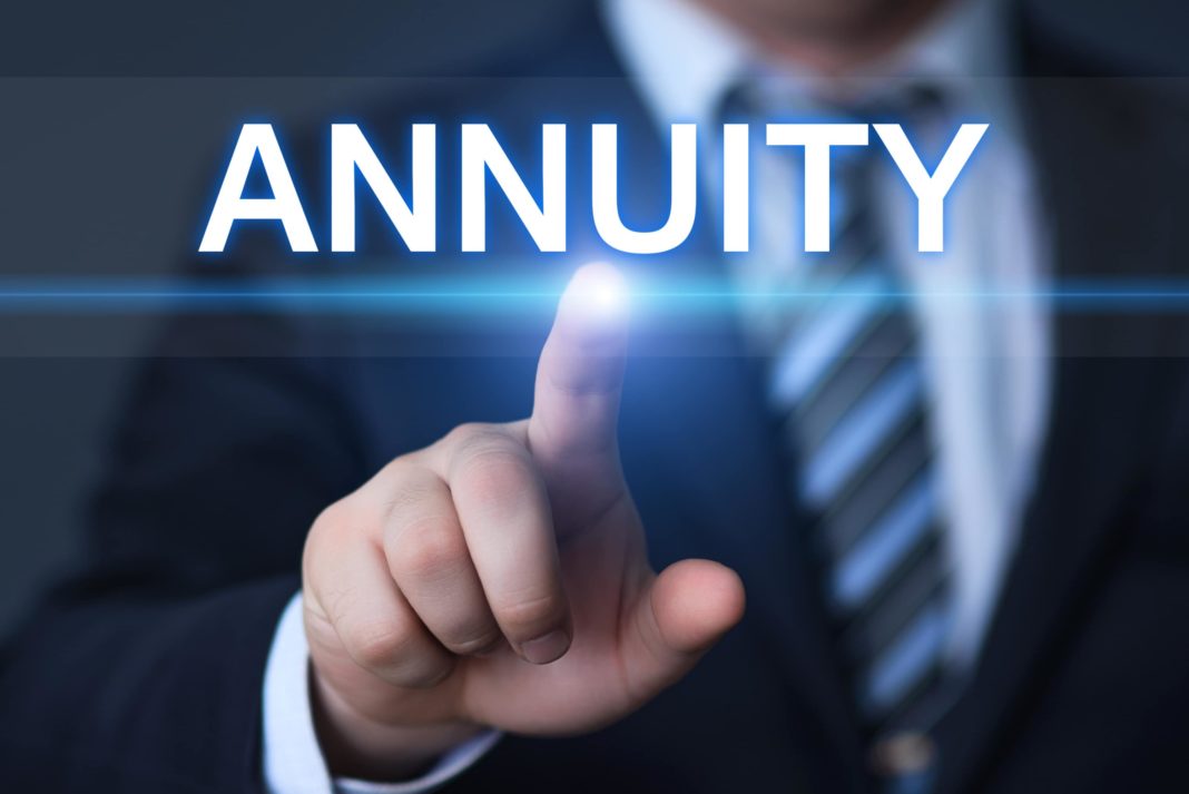 Ilustrasi konsep anuiti (annuity) sebagai produk kewangan untuk persaraan.
