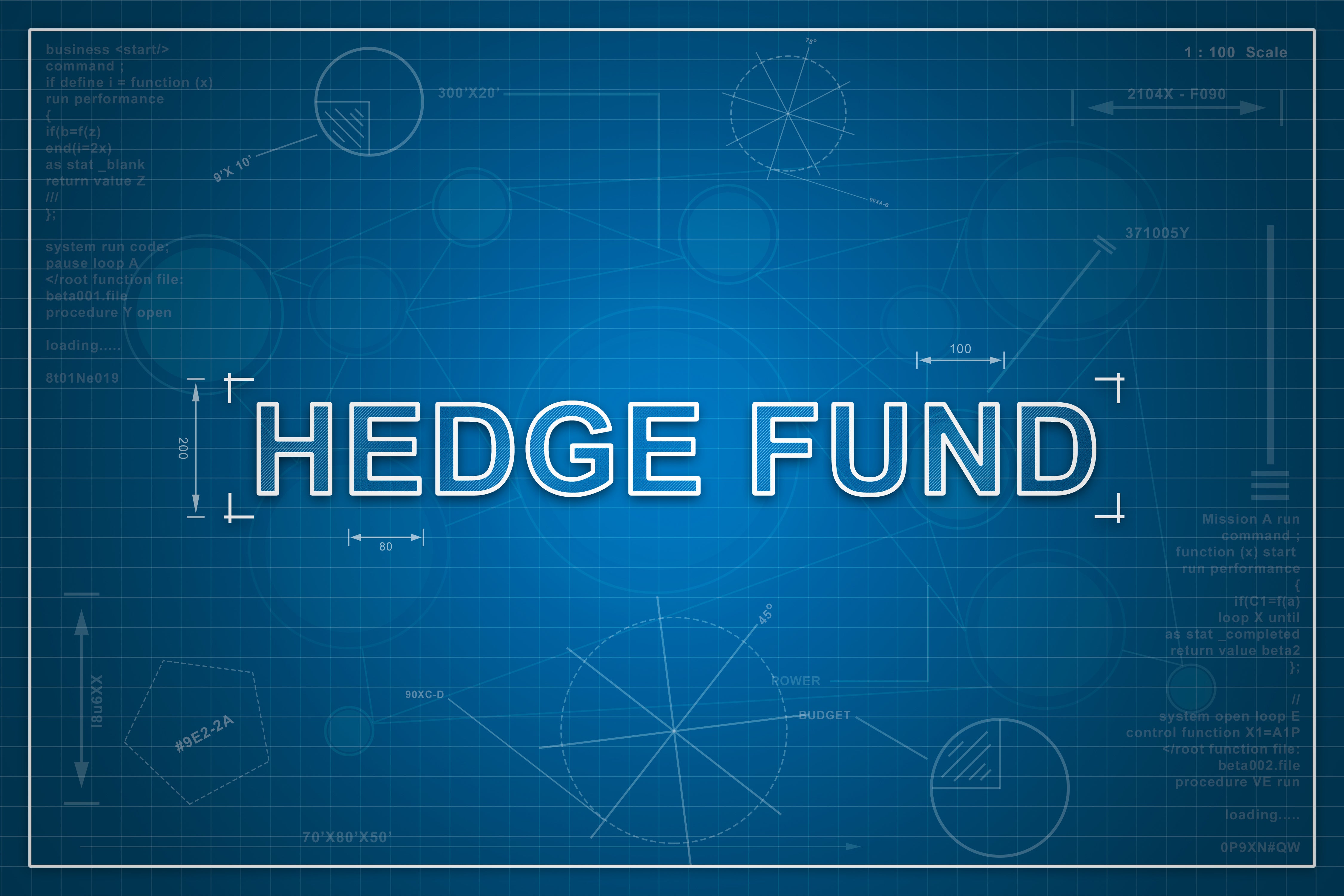 Ilustrasi konsep kewangan Dana Lindung Nilai atau Hedge Fund.