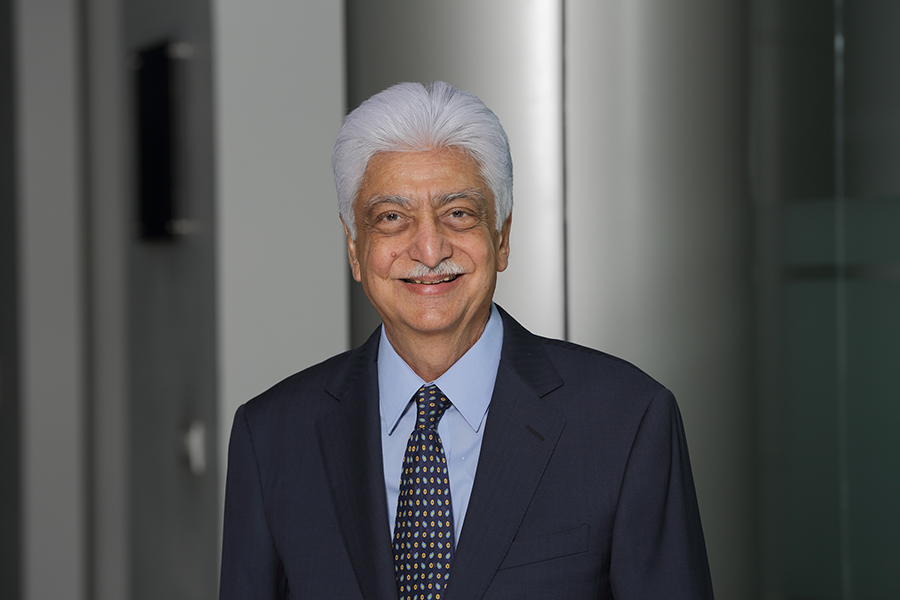 Gambar Azim Premji, usahawan dan dermawan dari India.