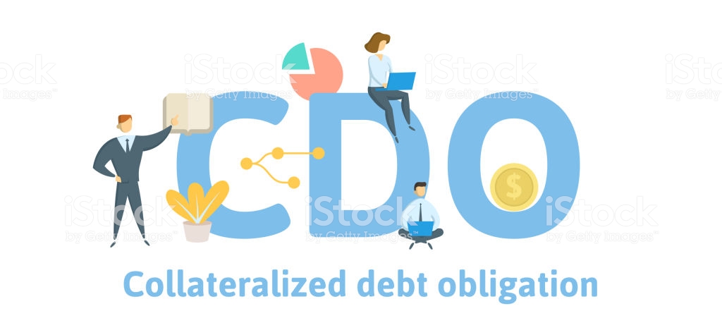 Ilustrasi konsep Kewajipan Hutang Bercagar (CDO) dalam pelaburan kewangan.