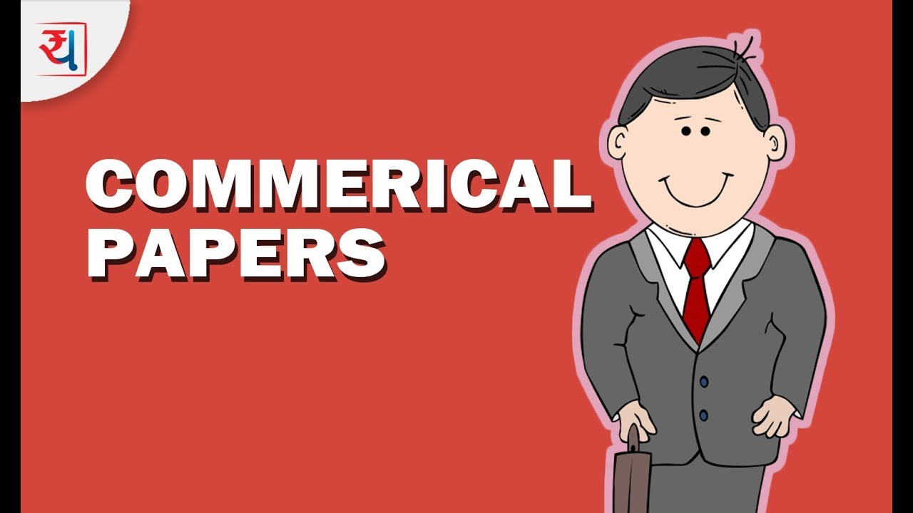 Ilustrasi konsep kertas perdagangan atau commercial paper dalam kewanan perniagaan.