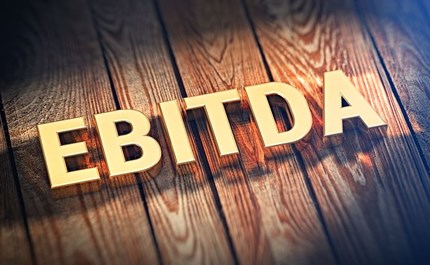 Ilustrasi kewangan dan graf perakaunan mewakili ukuran EBITDA.