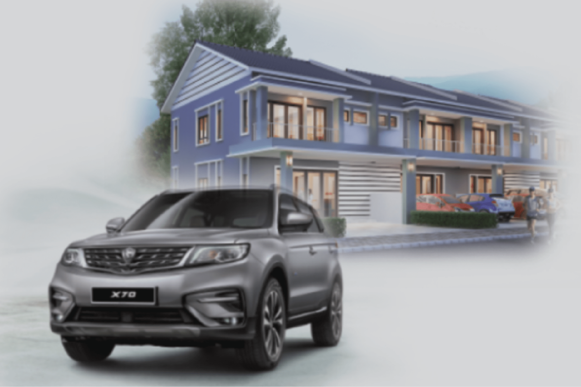 Gambarajah dilema orang muda memilih untuk beli rumah atau kereta dahulu.