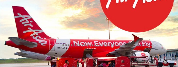 Pesawat AirAsia dalam penerbangan