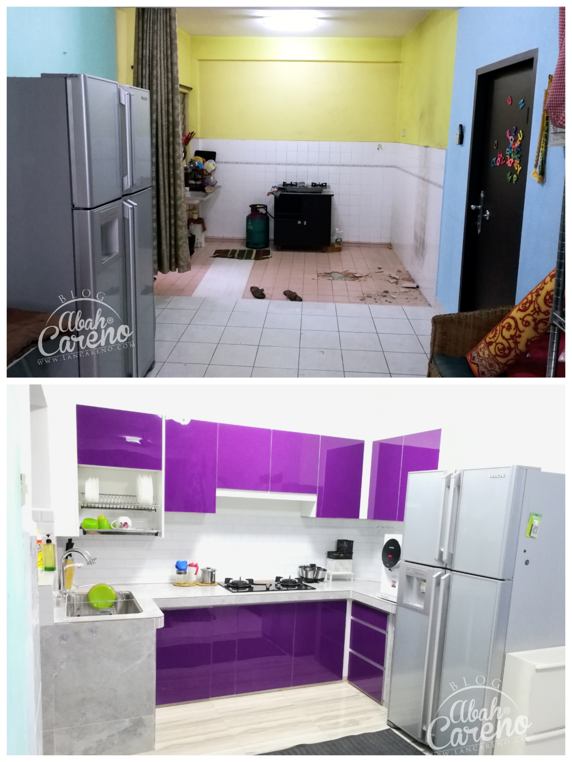 Ilustrasi rumah kos rendah yang telah diubah suai dengan cantik ala-ala eksklusif.