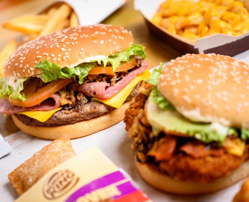 Antara muka tempahan makanan dalam talian Burger King