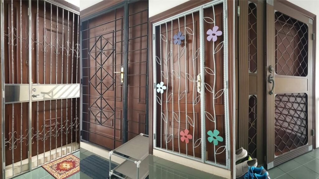 Grill keselamatan dipasang pada tingkap rumah