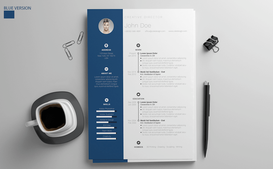 Contoh templat resume percuma Microsoft Word