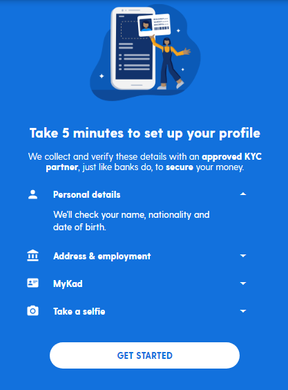 Proses pengesahan identiti dalam pendaftaran Luno